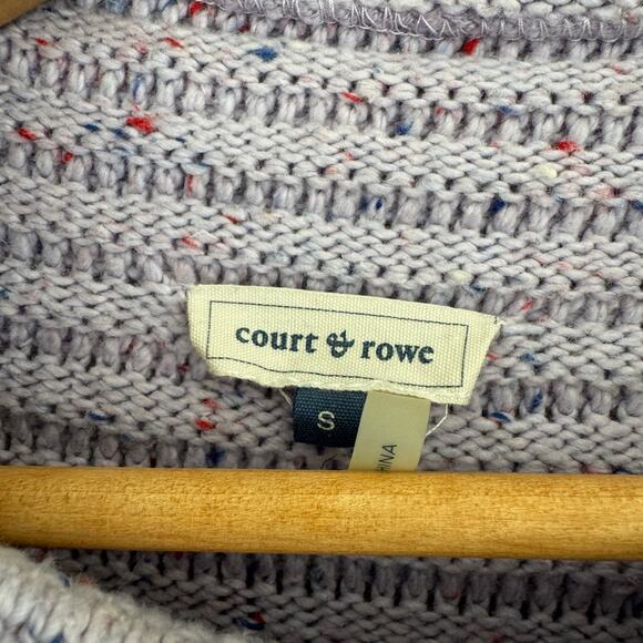 Court & Rowe Speckled Ottoman Turtleneck Chunky Sweater Purple Nordstrom - Picture 2 of 5